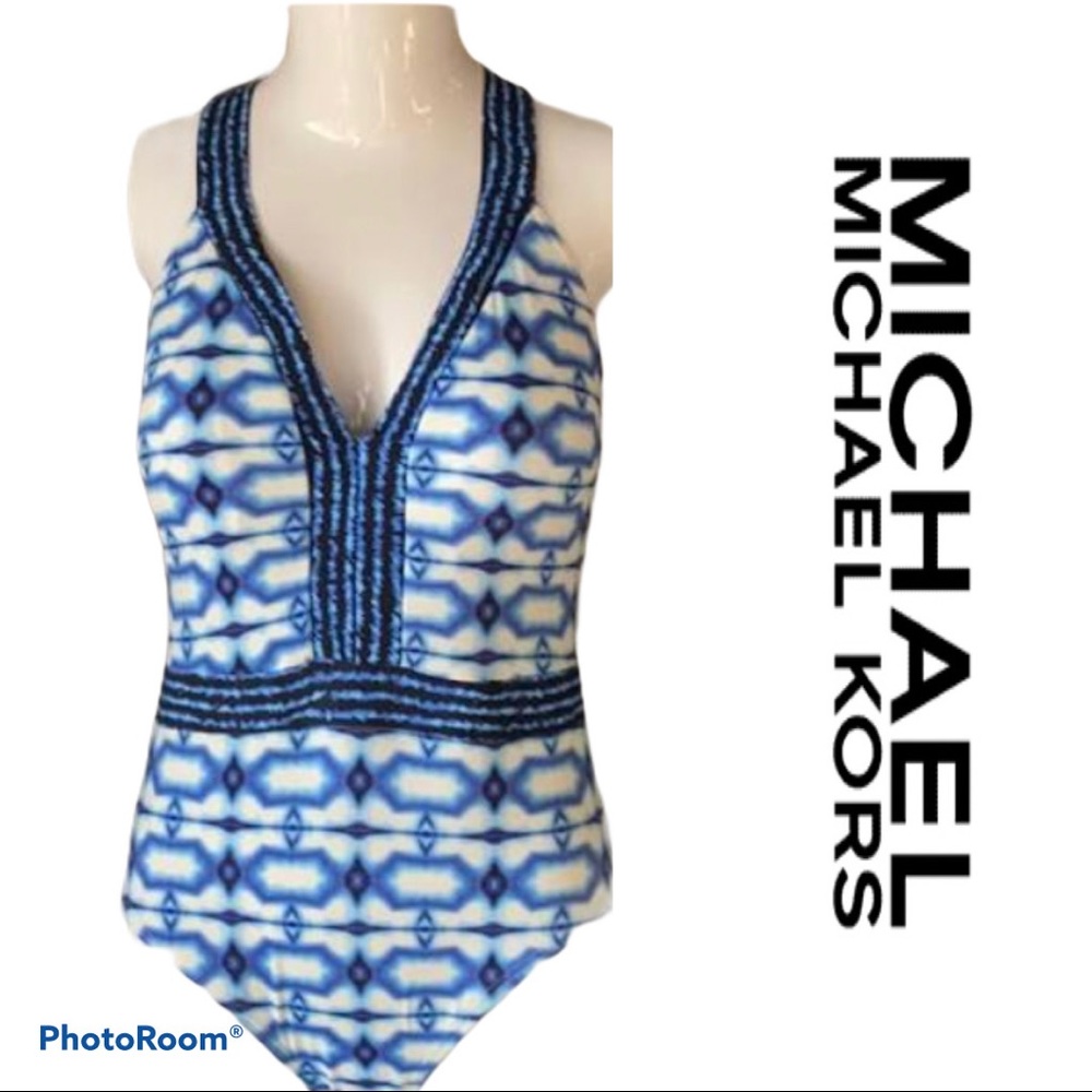 🍒MICHAEL KORS ONEPIECE CROSS BACK SWIMSUIT SIZE 8
